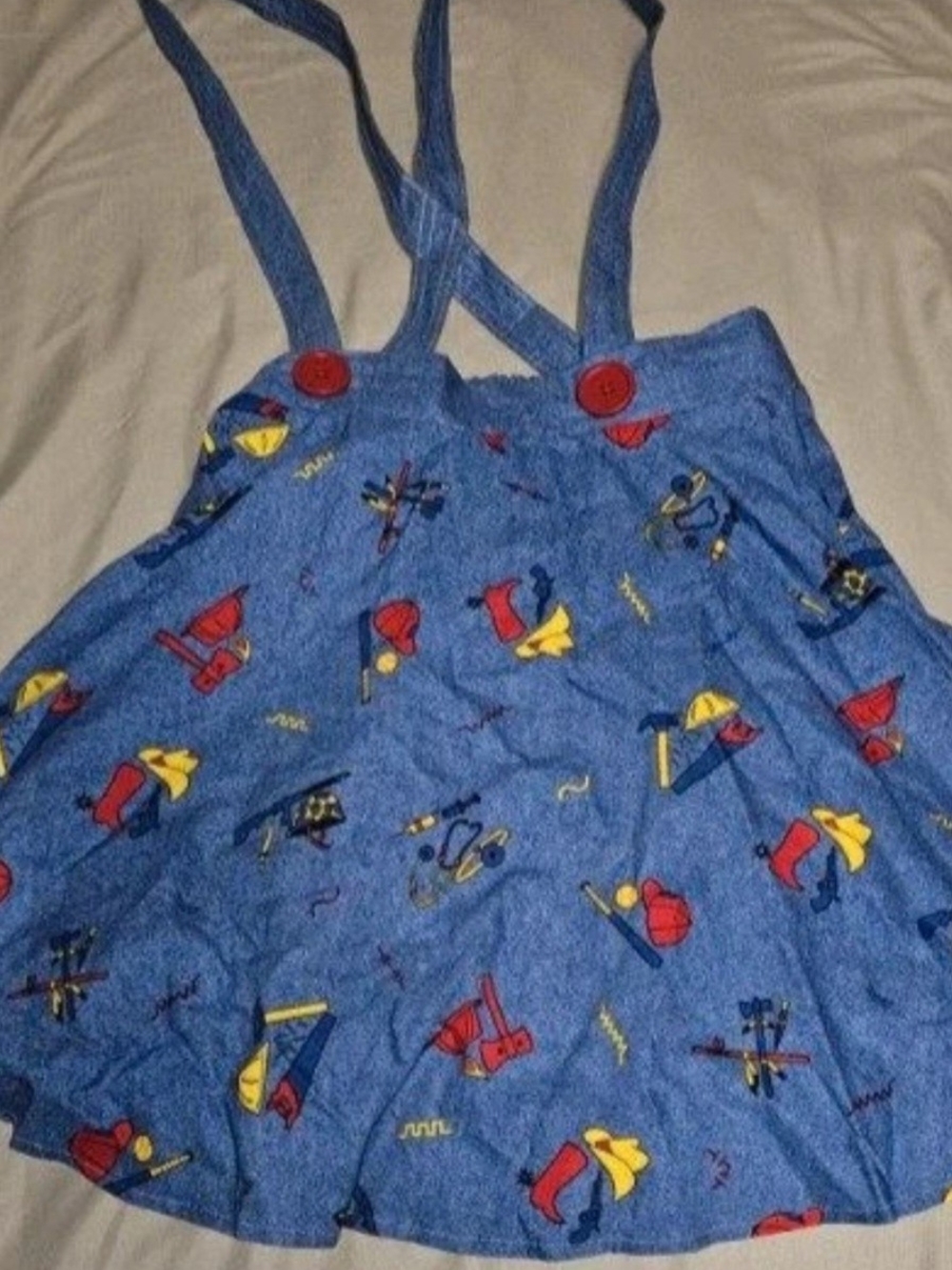 VINTAGE CHUCKY SPIRIT SKIRT WITH STRAPS SIZE S